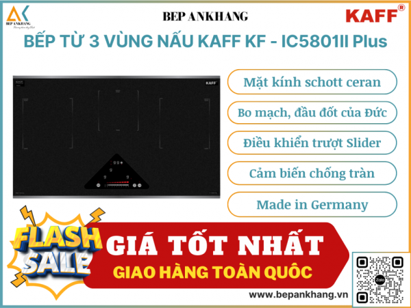 Bếp từ 3 vùng nấu Kaff KF - IC5801II Plus - Made in Germany